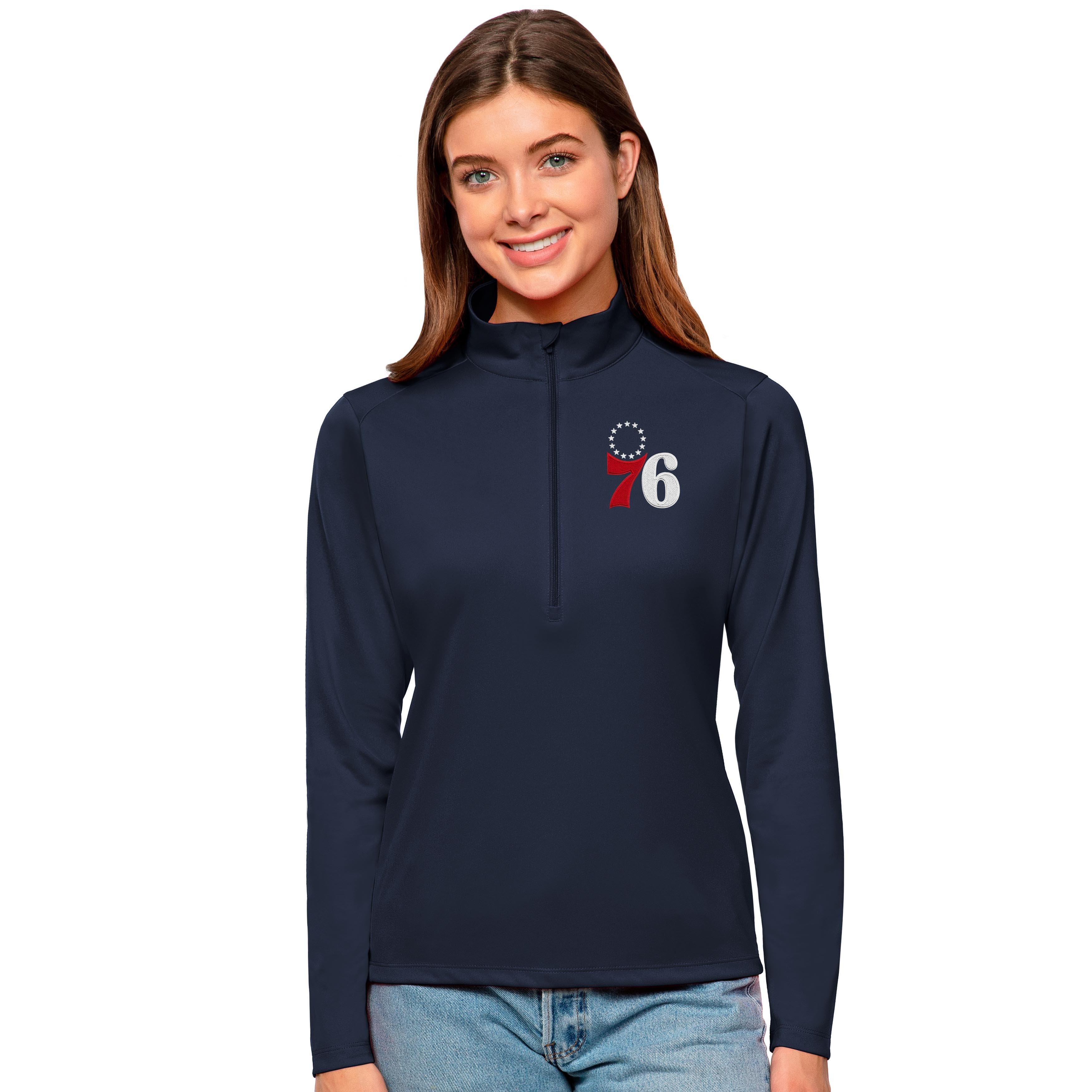 Antigua Women's Philadelphia 76ers Tribute Pullover